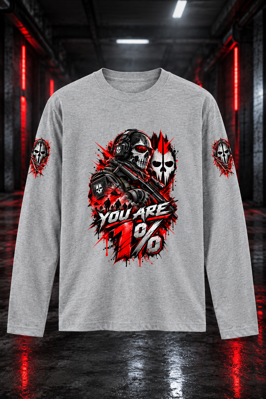 1% Grey Melange mockup