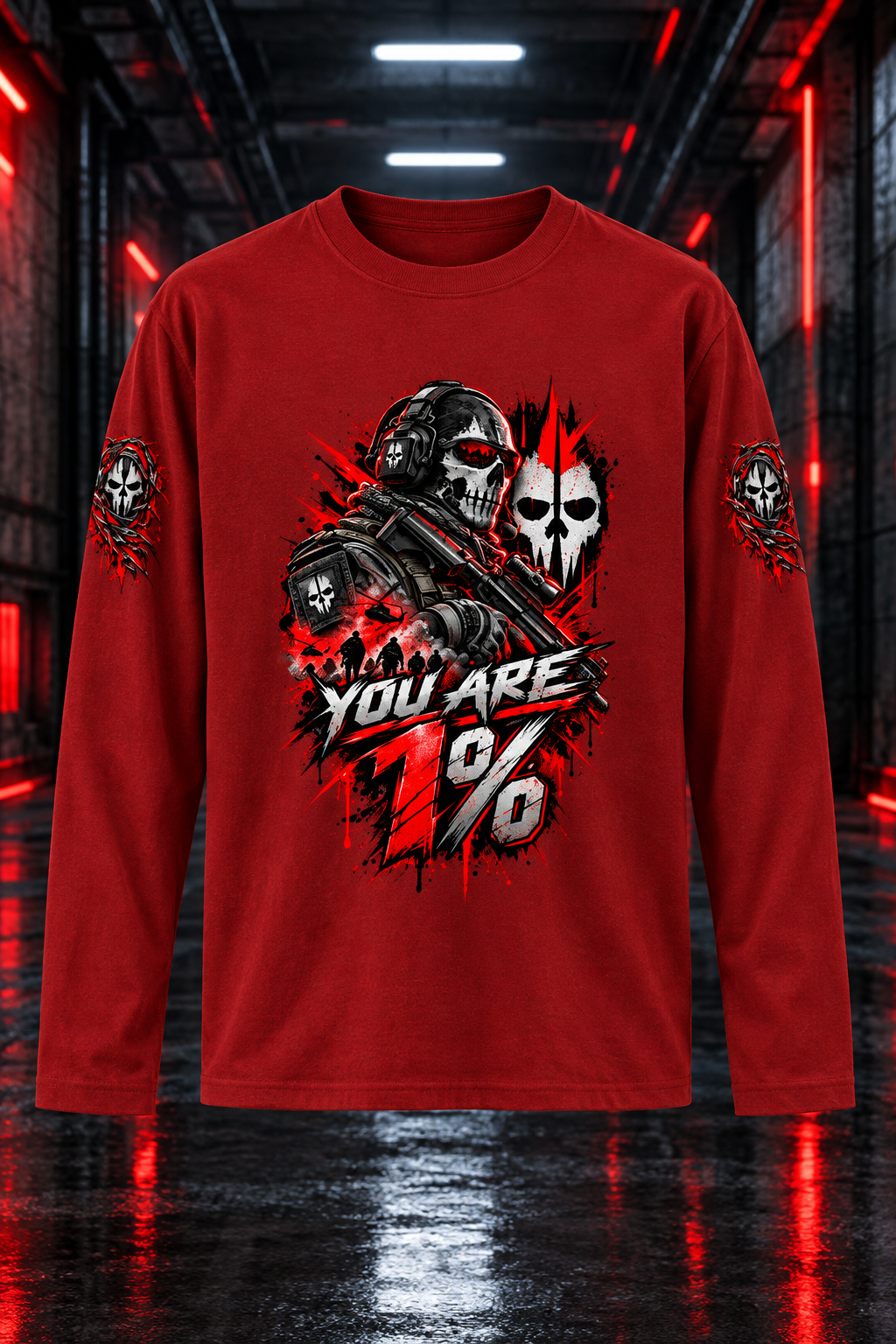 1% Red mockup