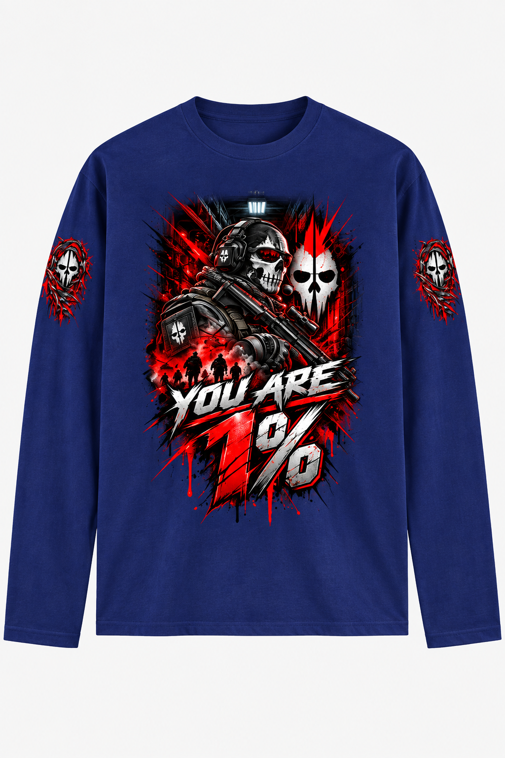 1% Royal Blue mockup