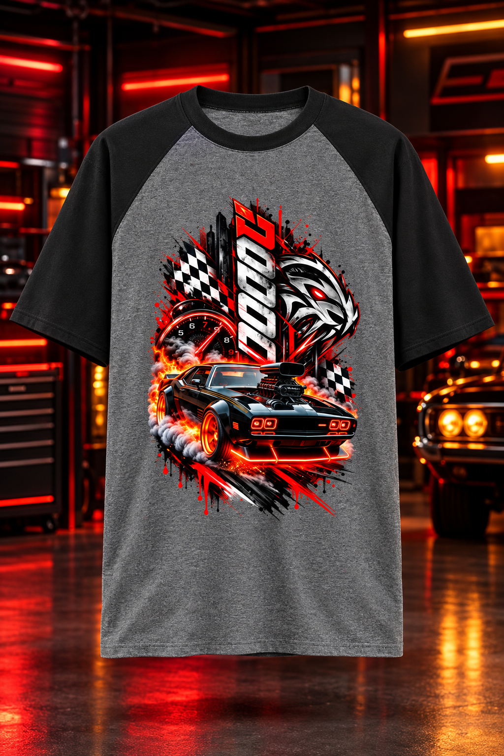 American Muscle charcoal melange mockup