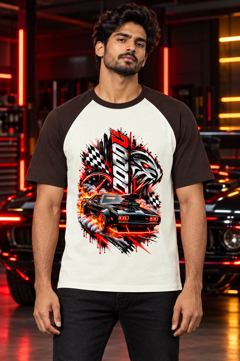 American Muscle coffee brown male model