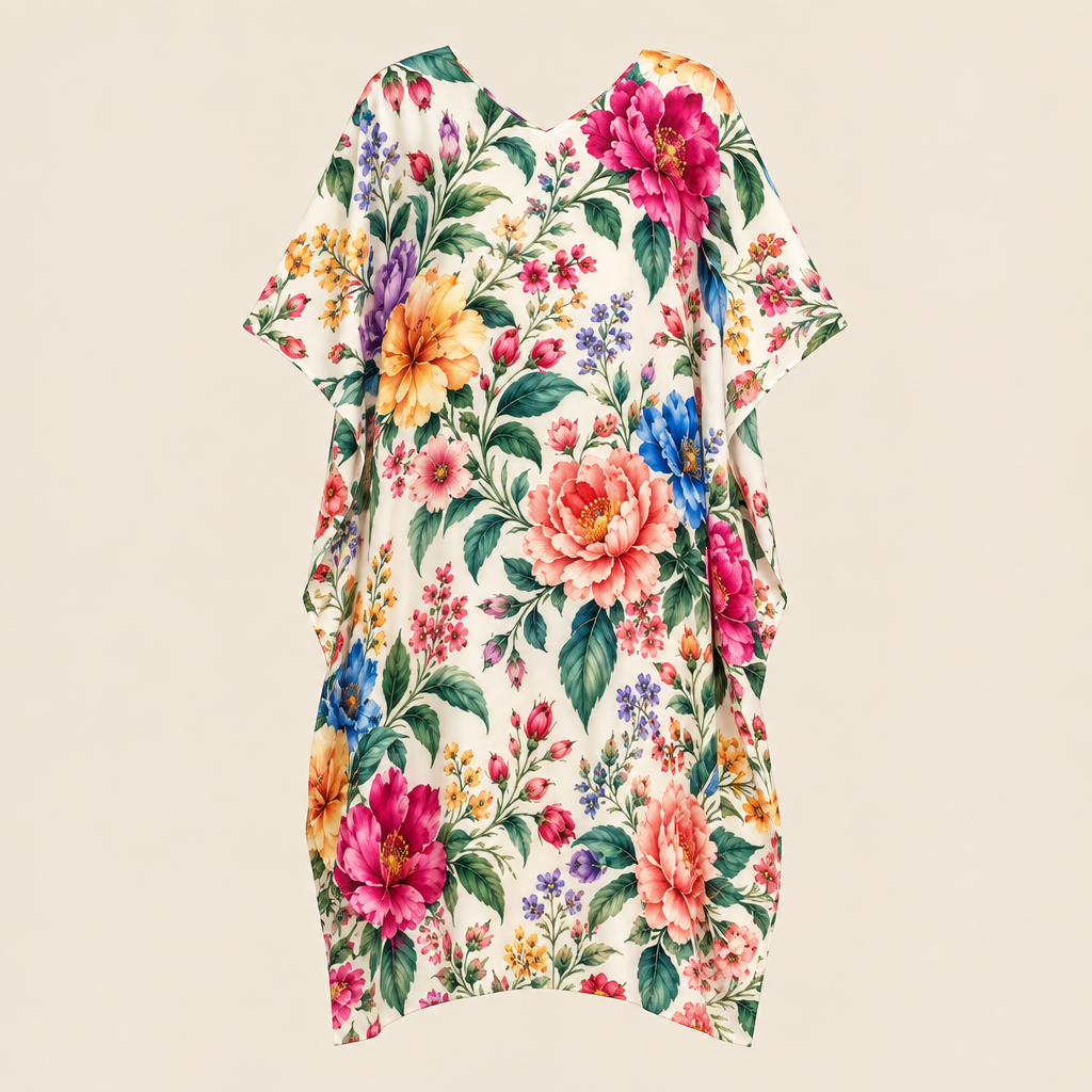 AOP Female Kaftan White design-first preview