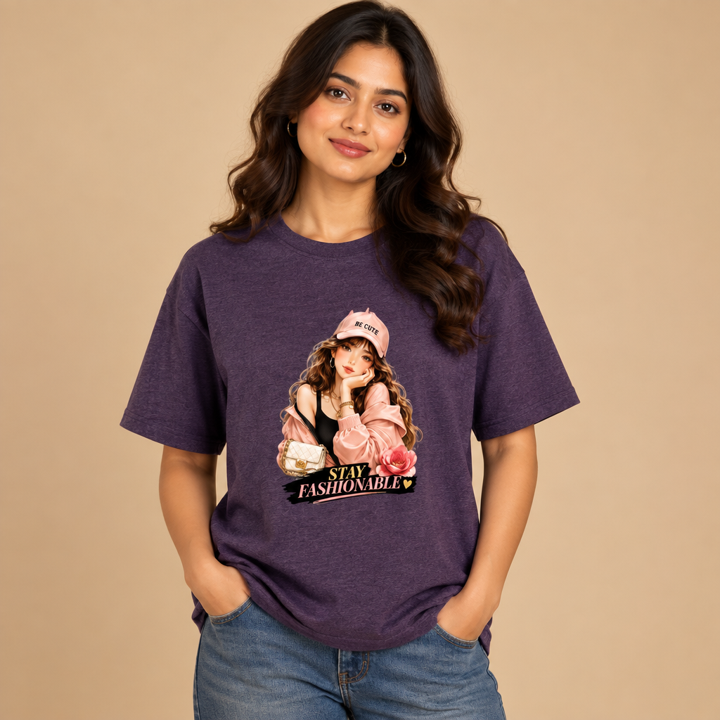 Be You Purple Melange female model preview