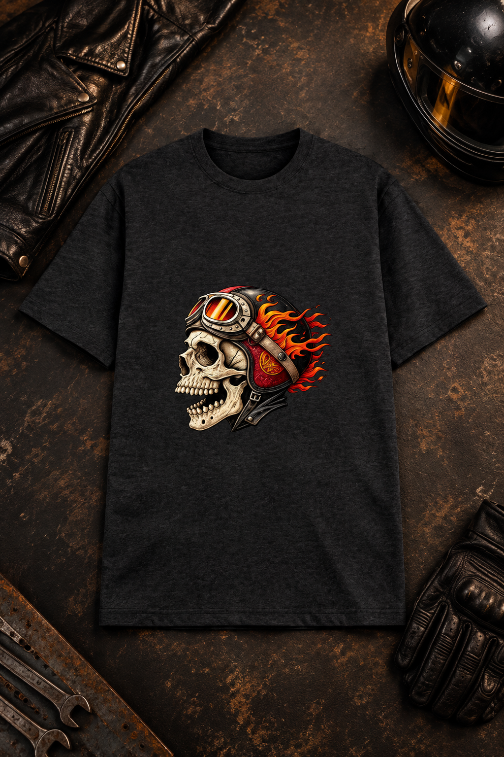 Black Melange biker design