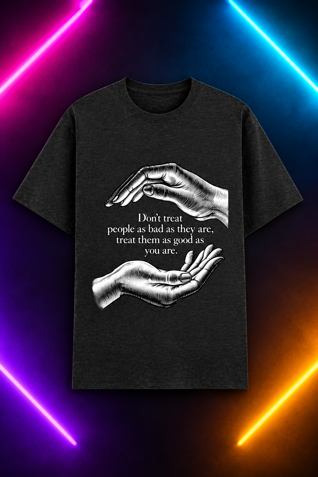 Black Melange design, multi-color