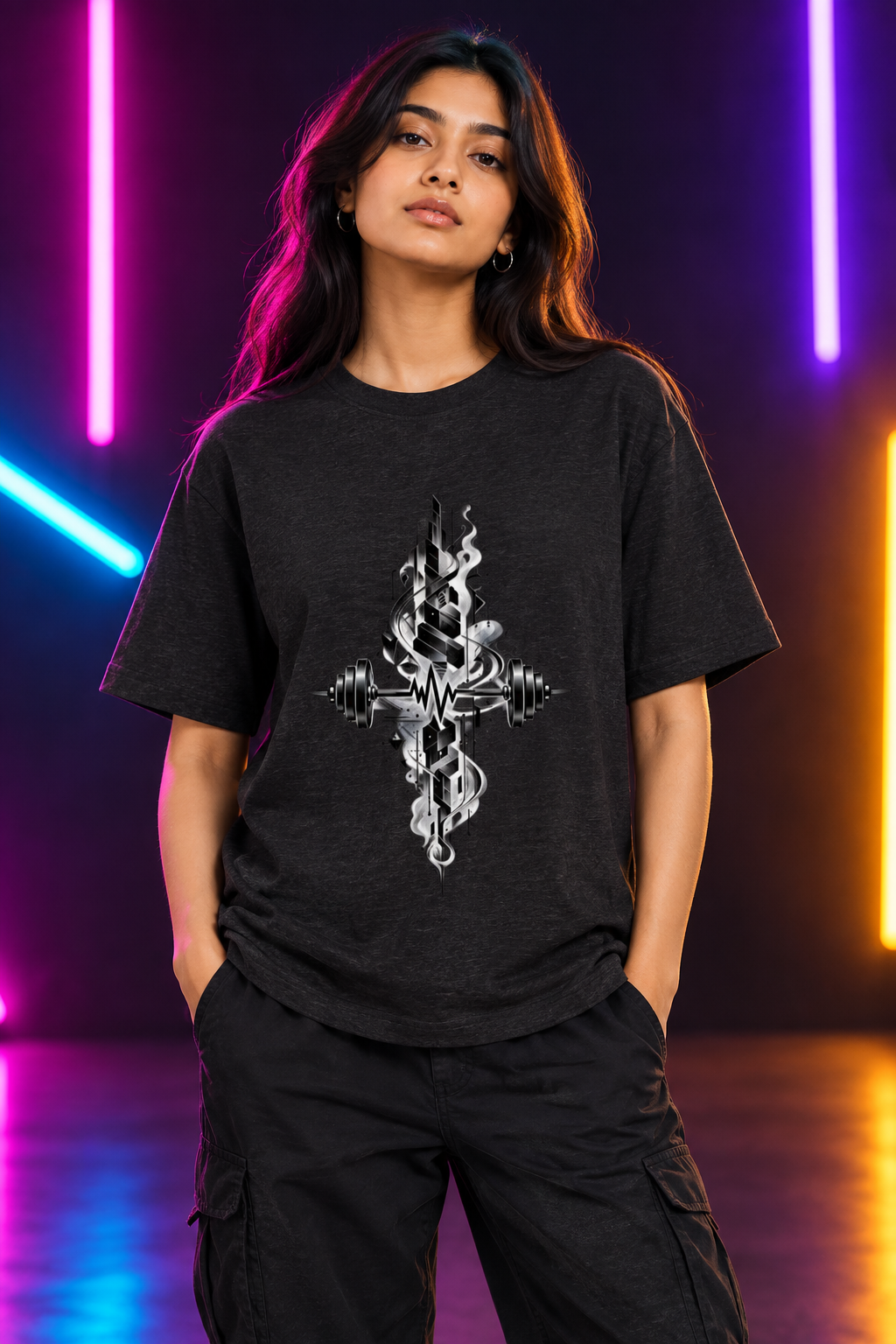 Black Melange female model