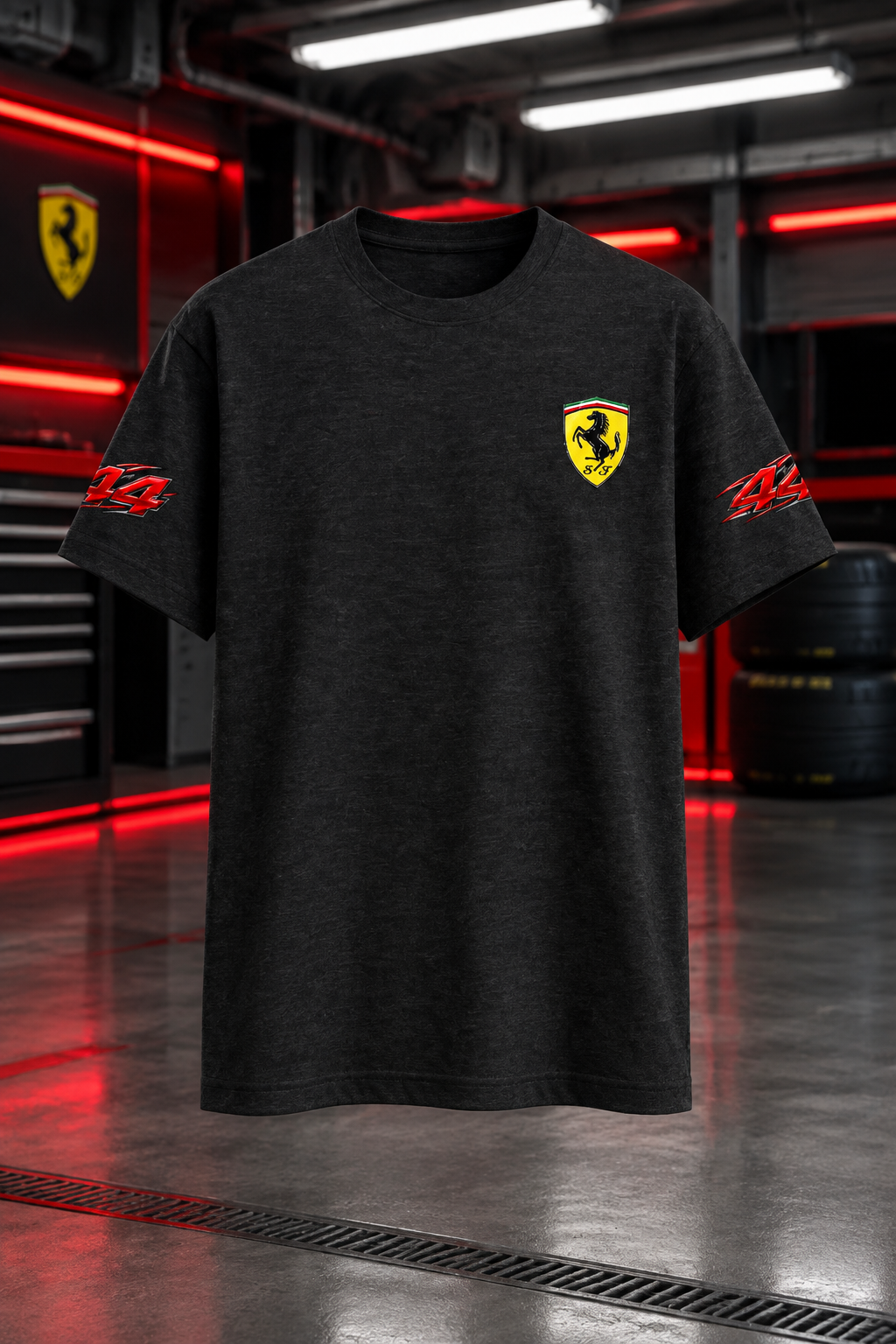 Black Melange mockup front