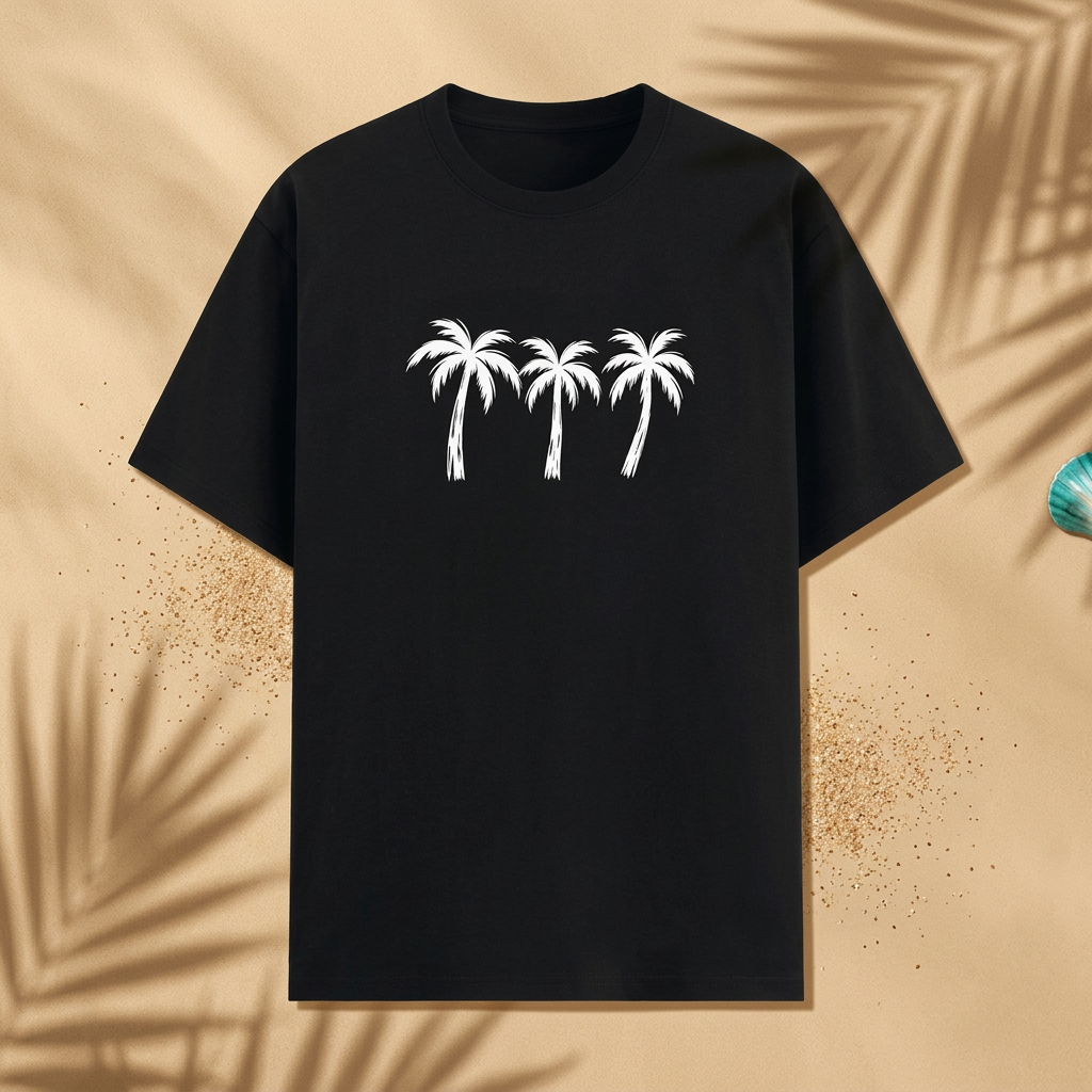 Black palm design preview