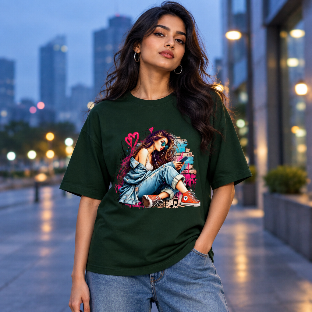 Bottle Green adult Indian female model