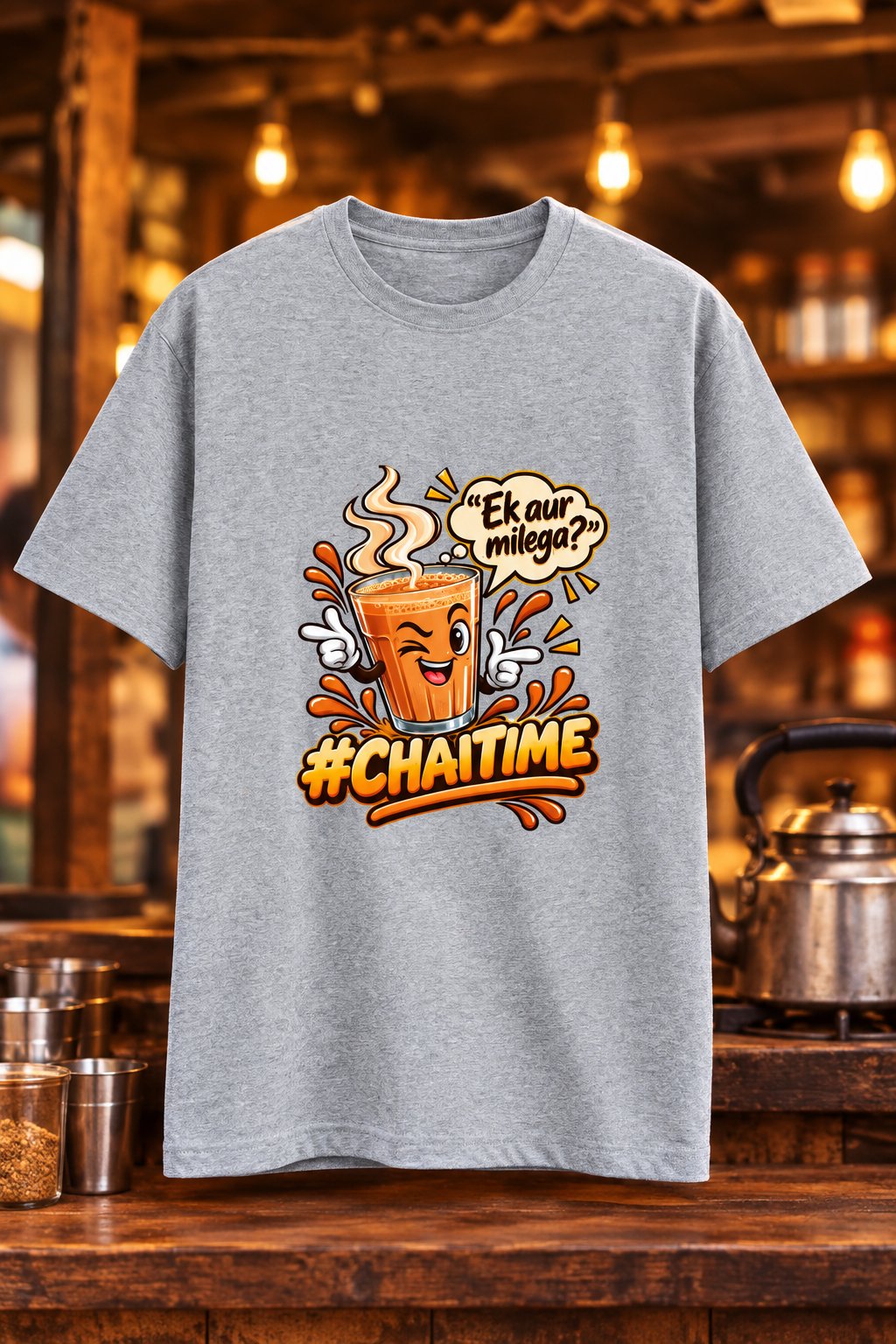 Chaitime Grey Melange mockup