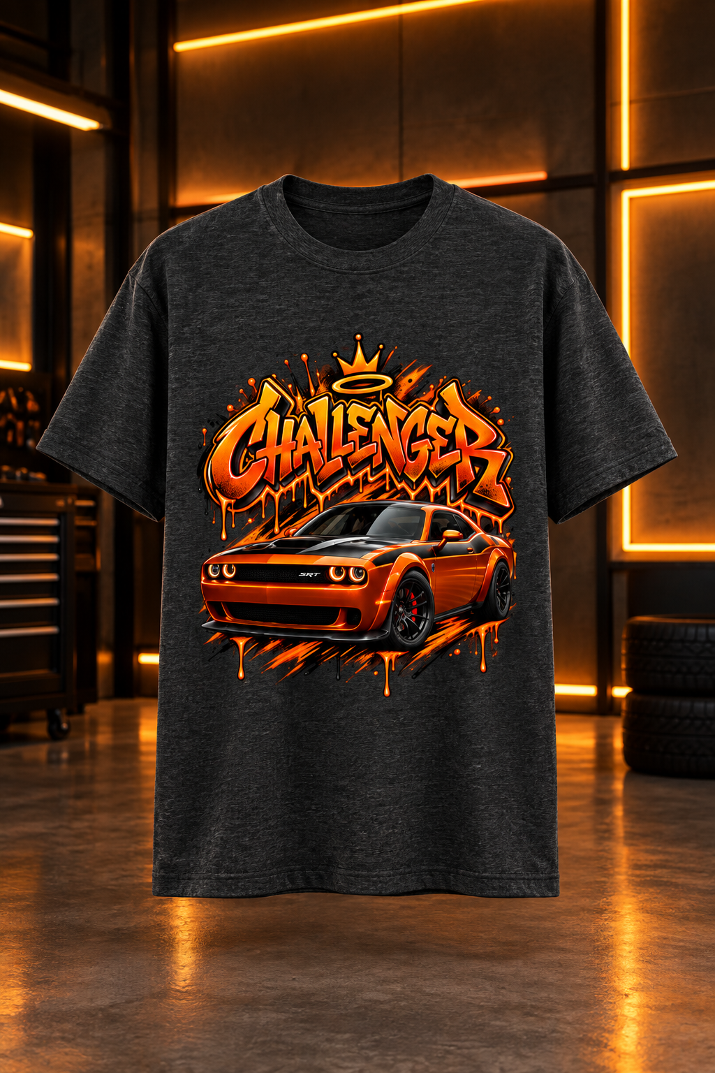 Challenger Black Melange mockup