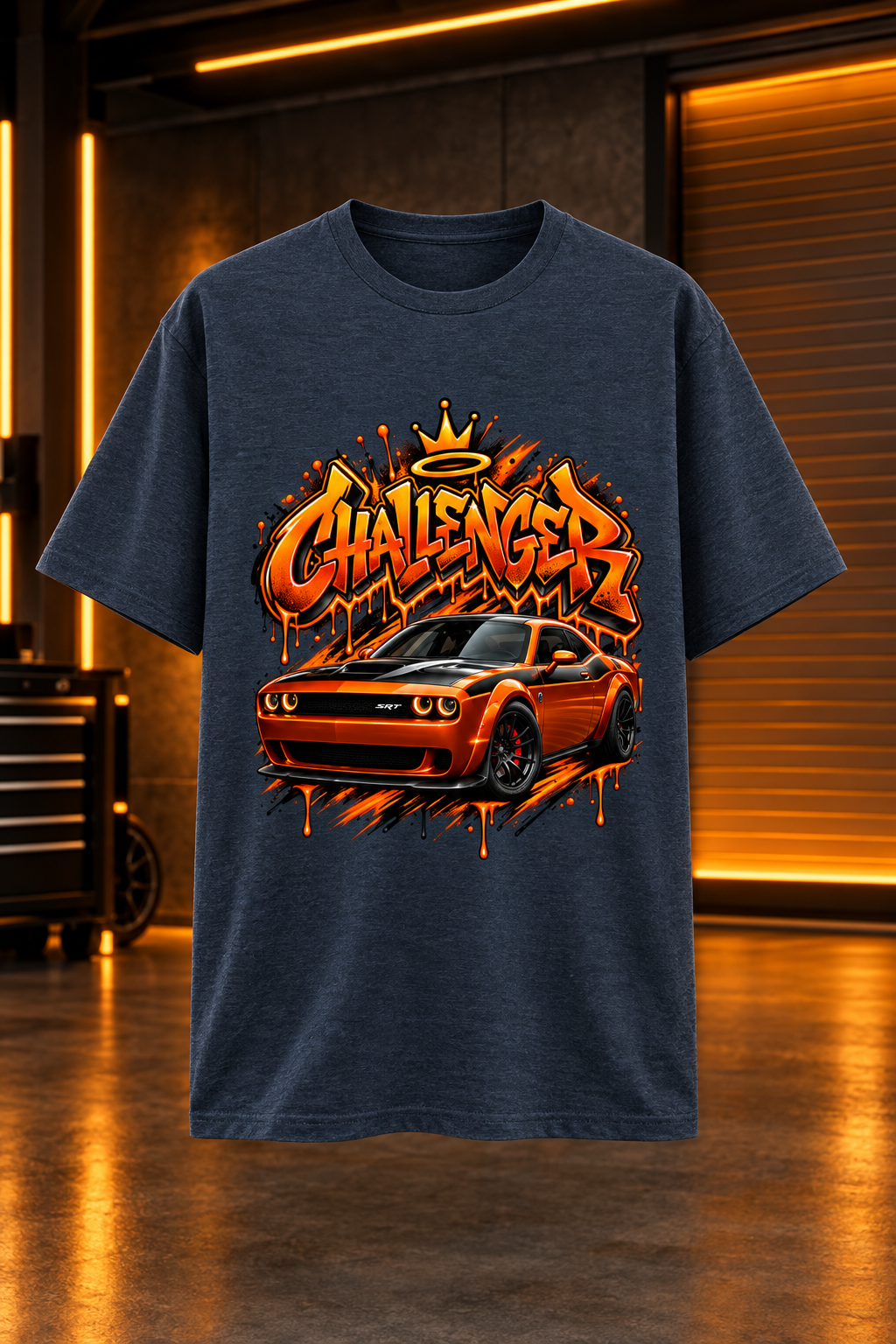 Challenger Navy Melange mockup