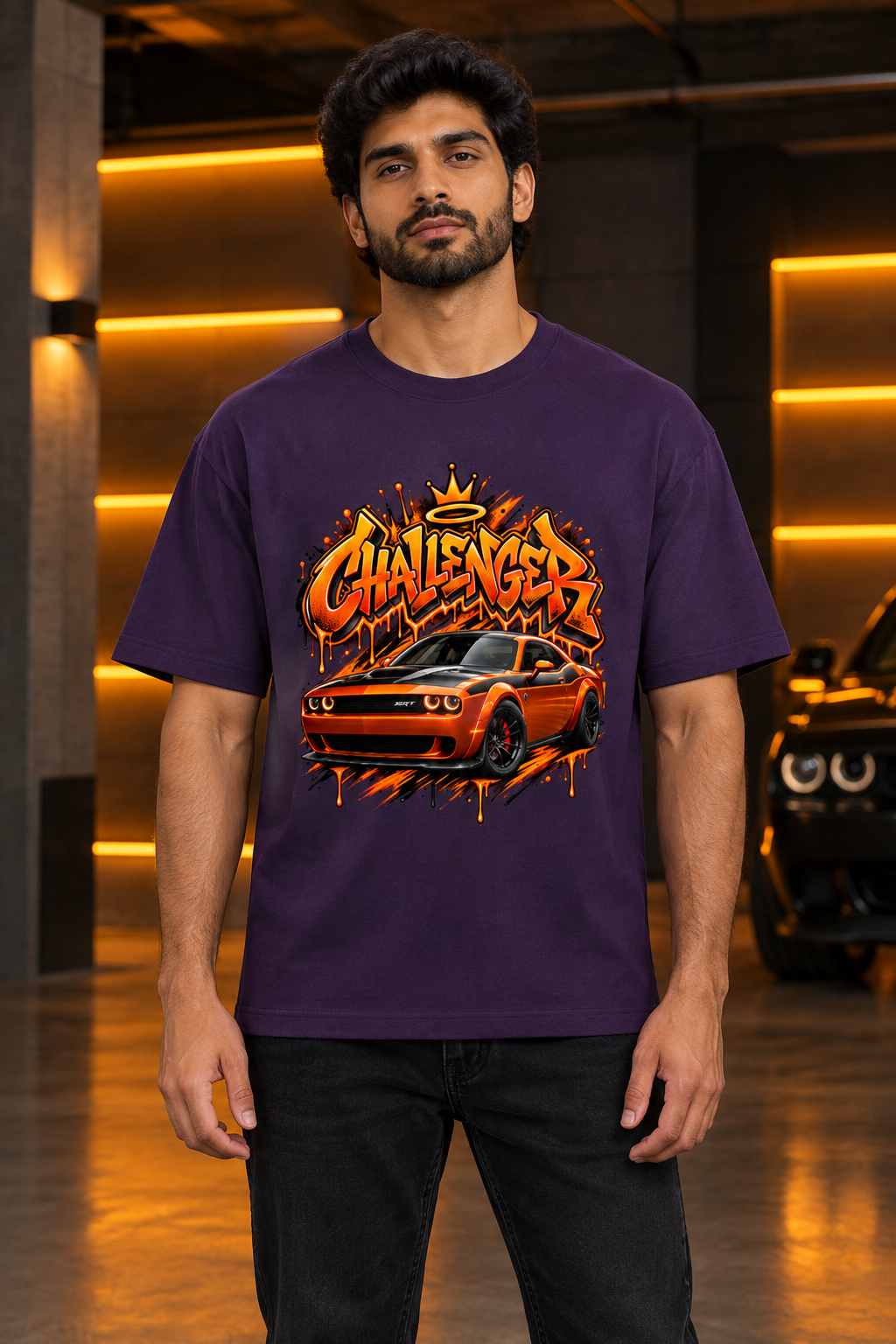 Challenger Purple male model