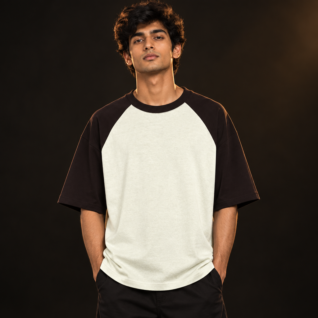 Coffee Brown off white raglan avatar