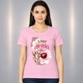 Confidence pink Indian-model avatar with background lights