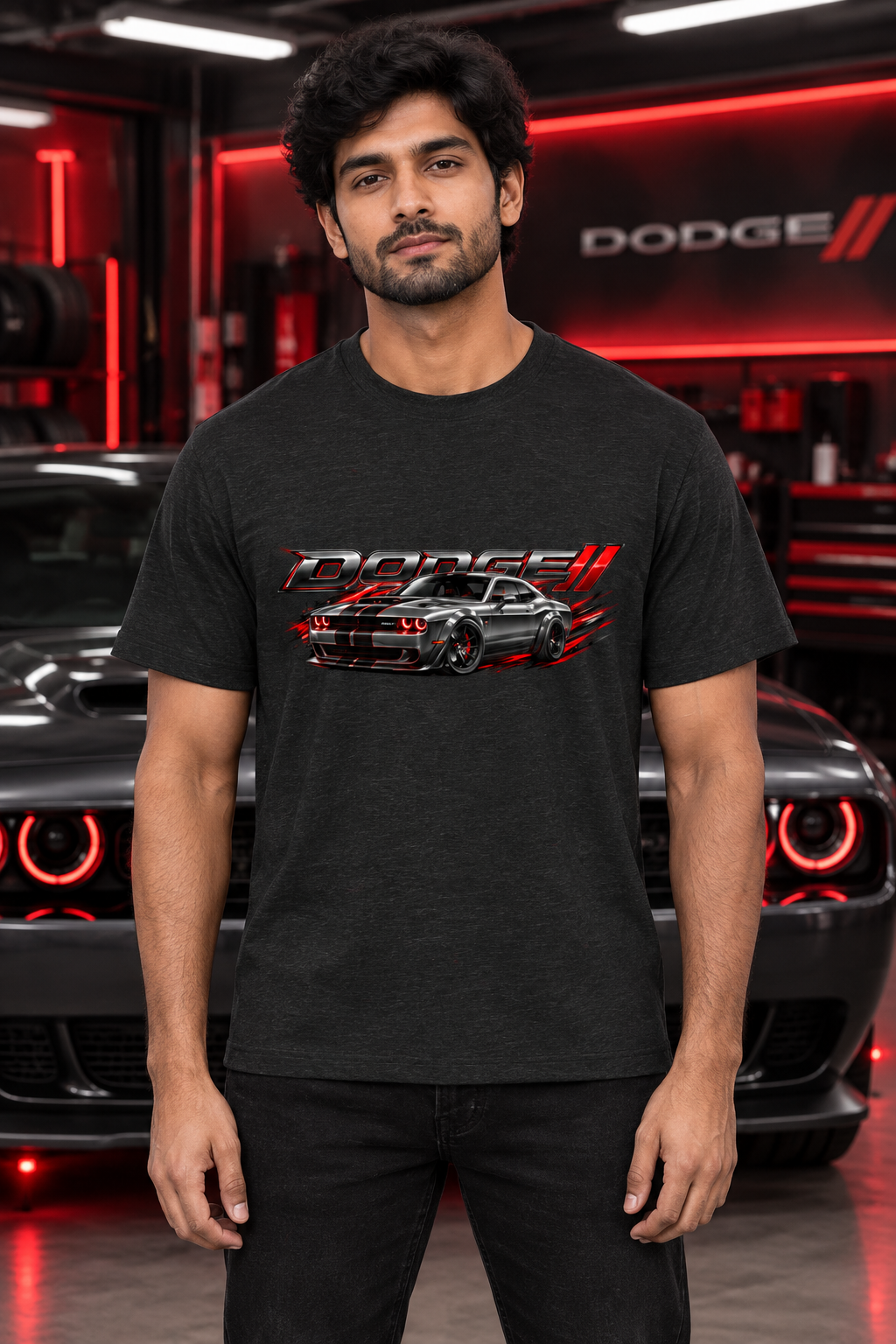 DODGE Black Melange male model