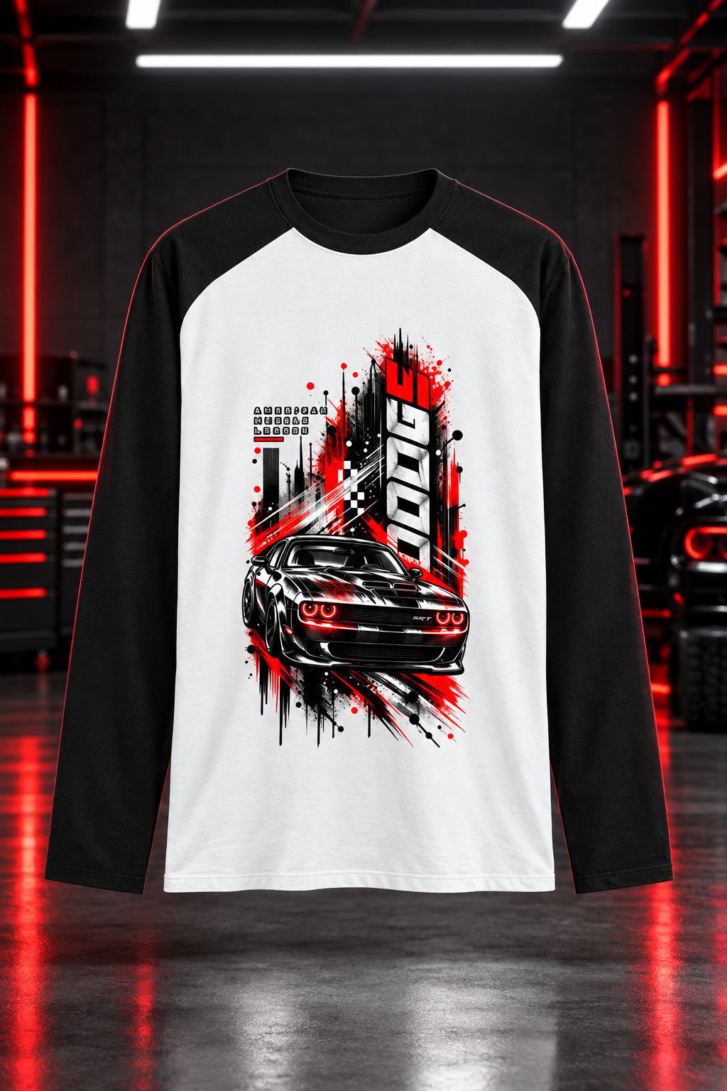 DODGE black white product mockup