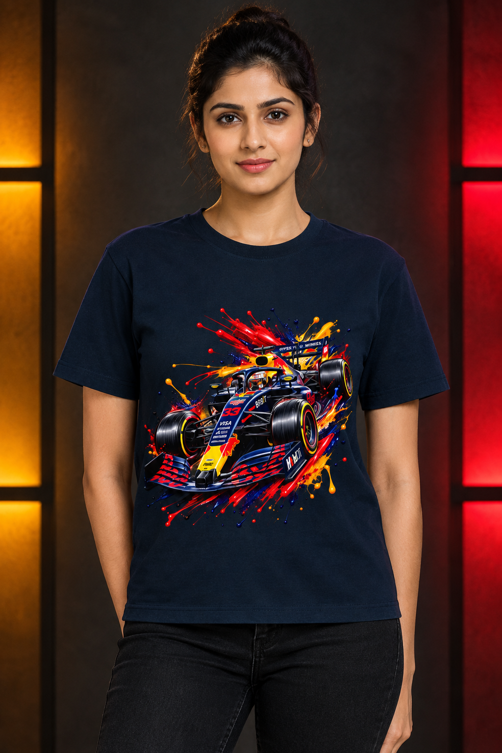 F! Fever Navy Blue female model