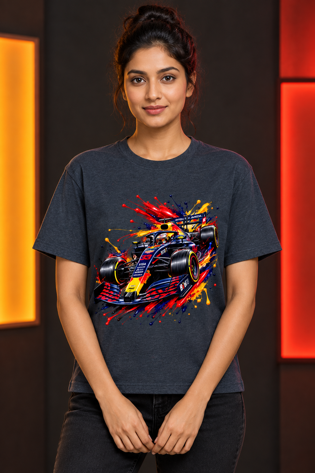 F! Fever Navy Melange female model