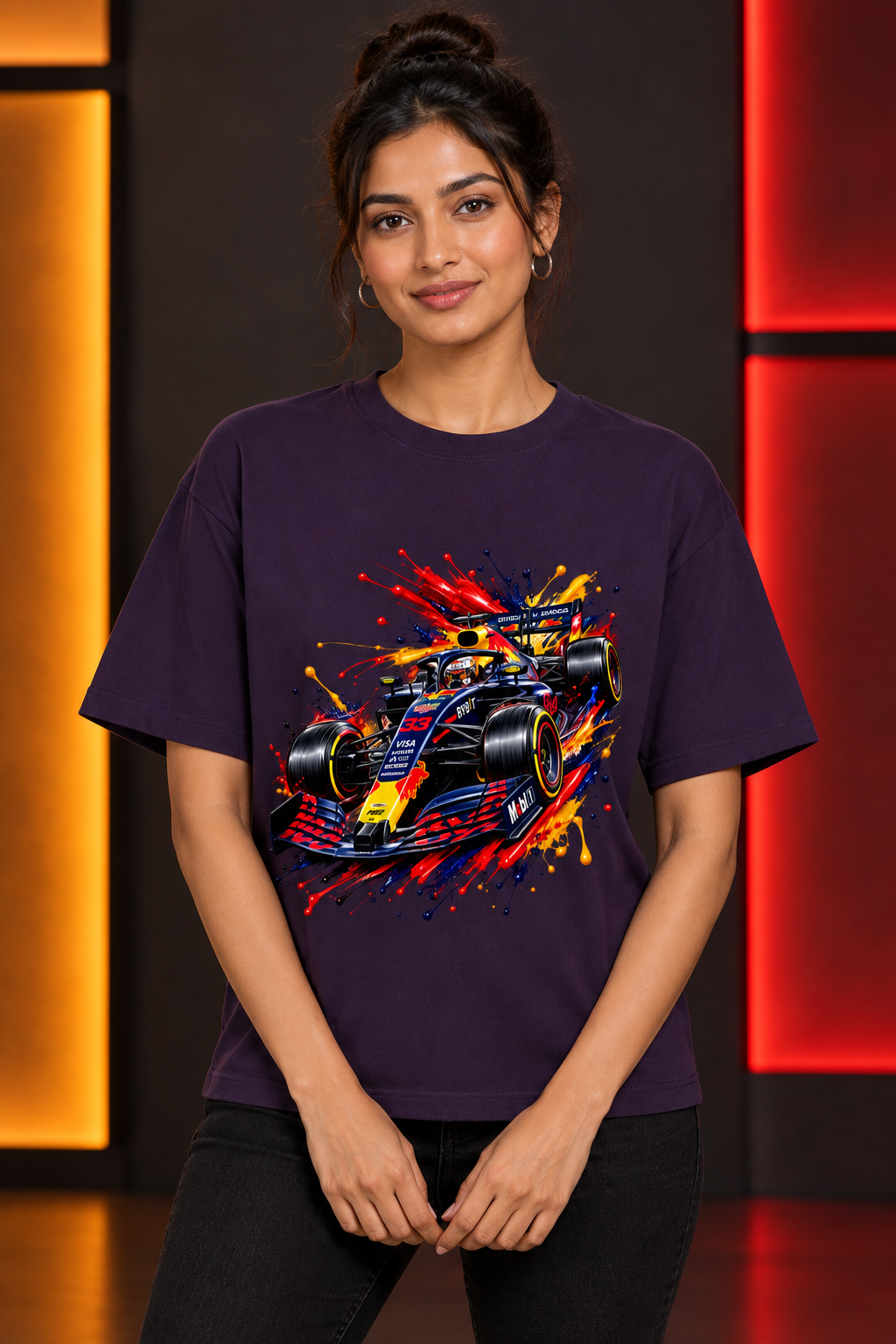 F! Fever Purple female model