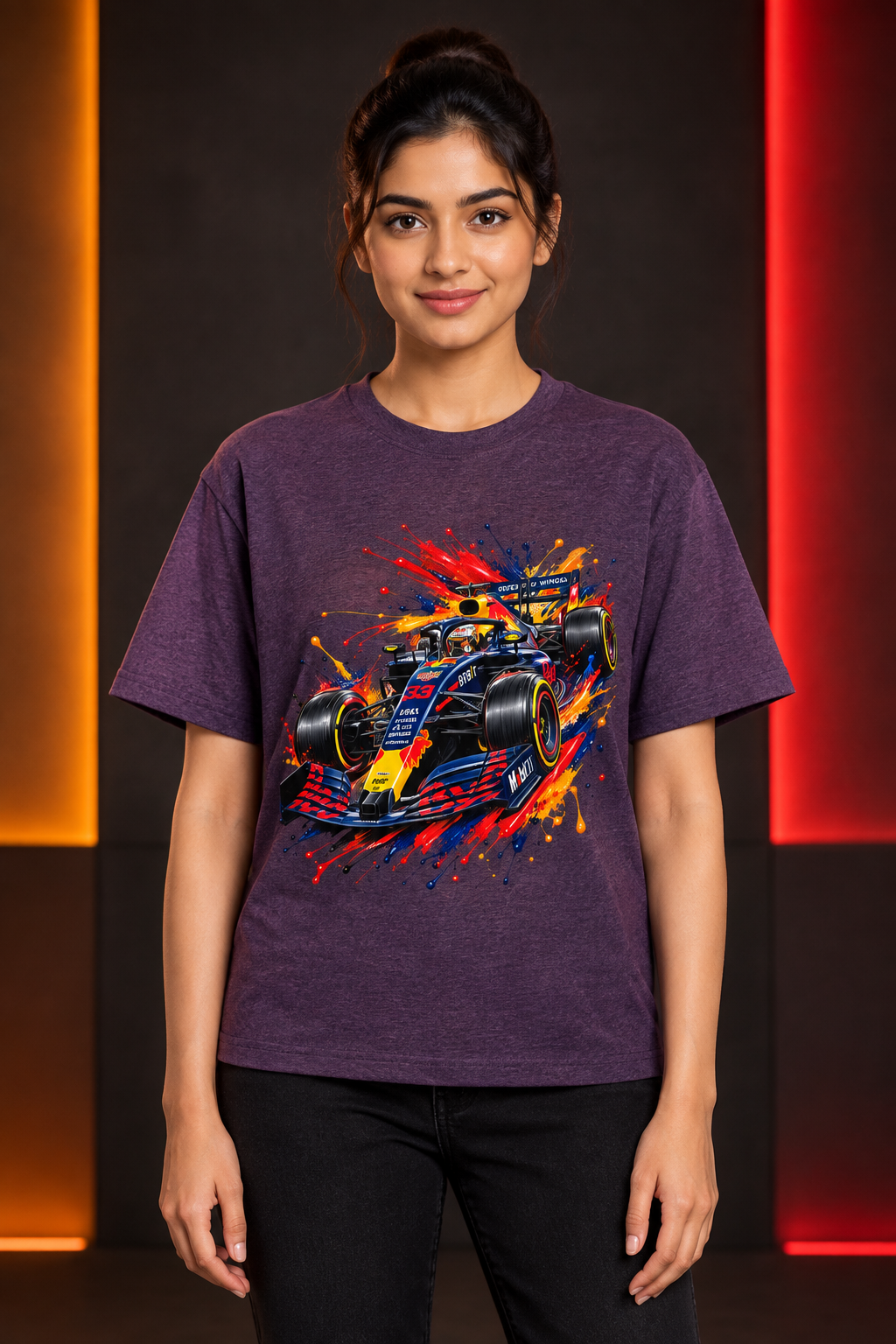 F! Fever Purple Melange female model