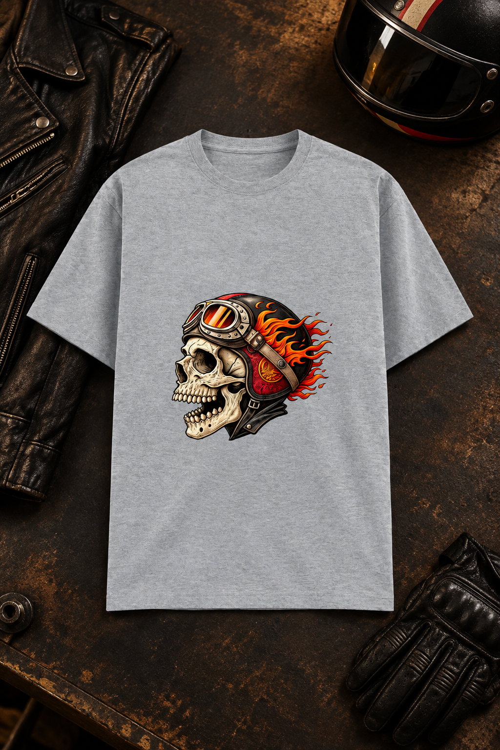 Grey Melange biker design