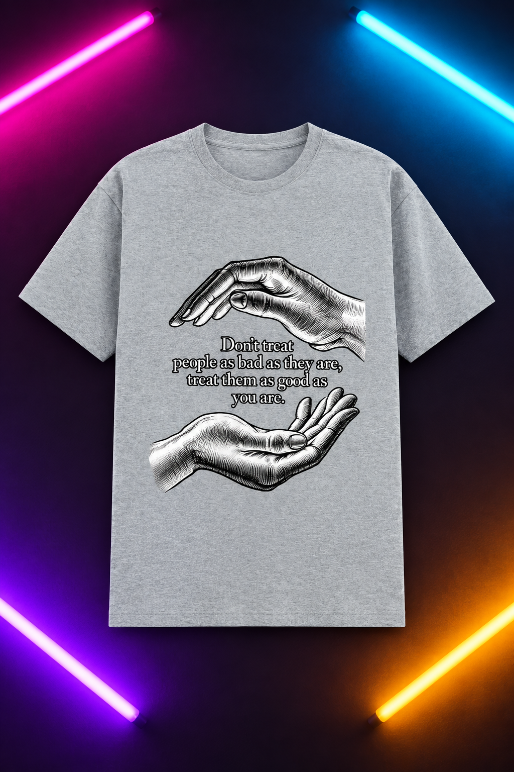 Grey Melange design, multi-color