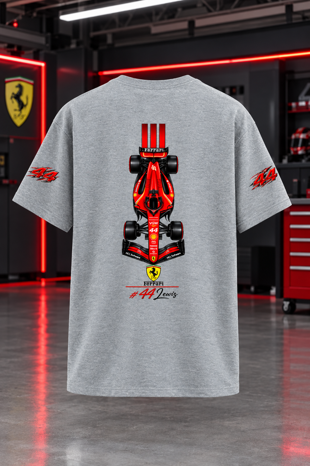 Grey Melange mockup back
