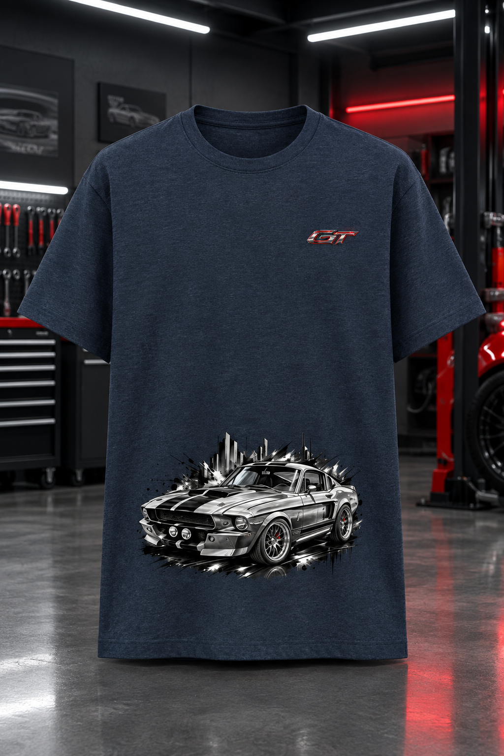GT Navy Melange mockup