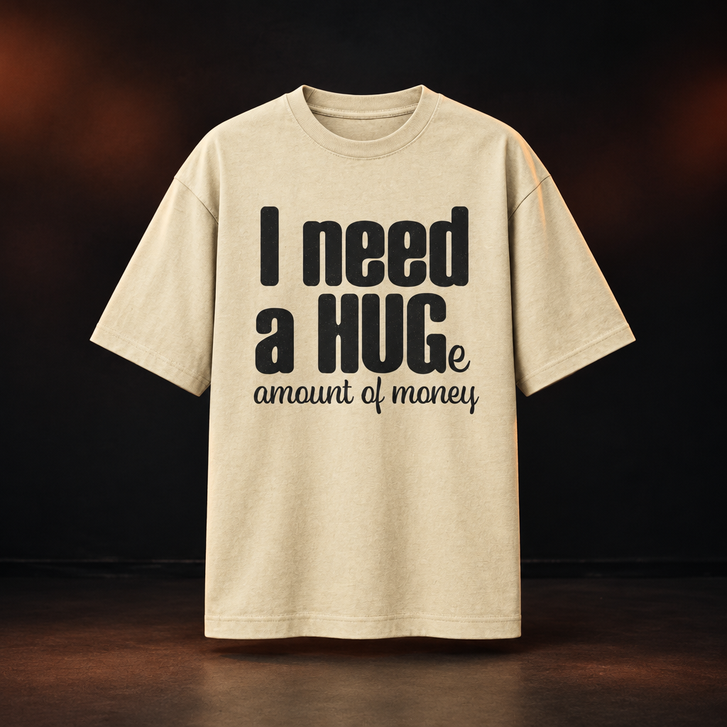 I Need a Hug Beige design-first preview