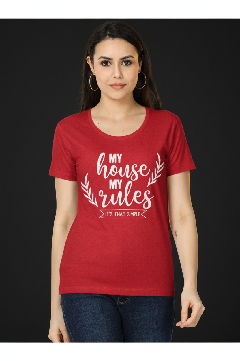 Women's Classic T-Shirt – Red – Front