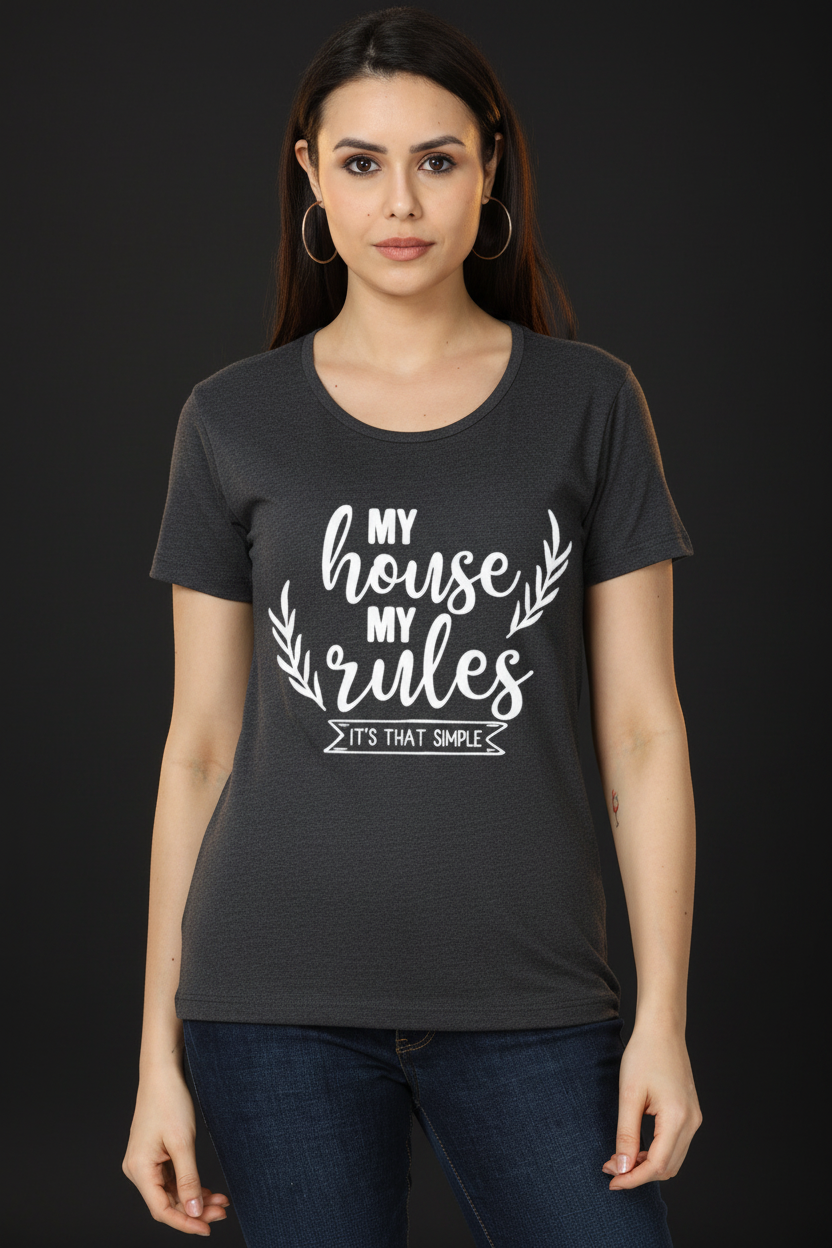 Women's Classic T-Shirt – Charcoal Melange – Front