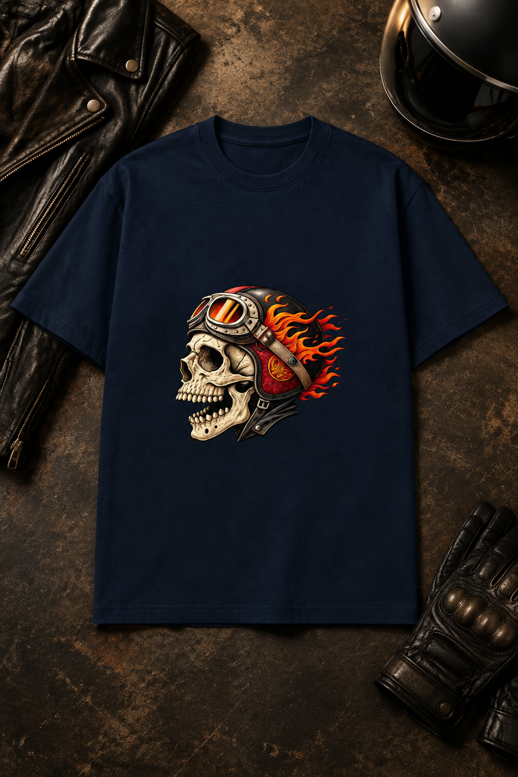 Navy Blue biker design