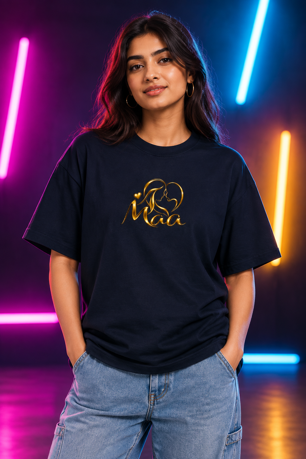 Navy Blue female model