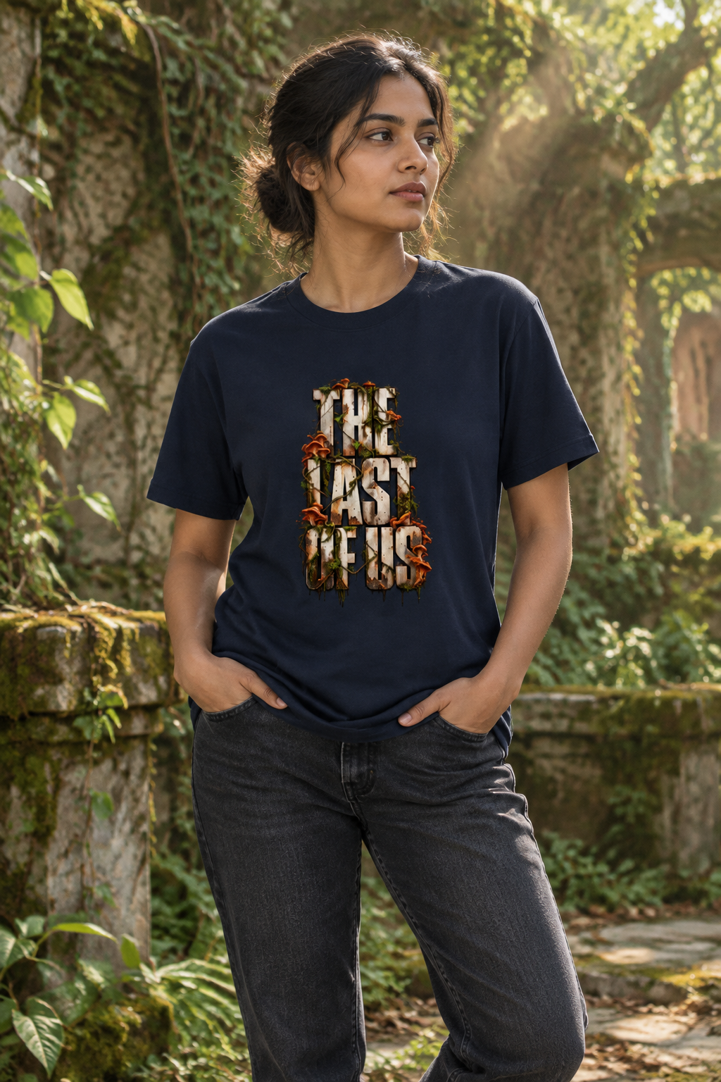 Navy Blue female model