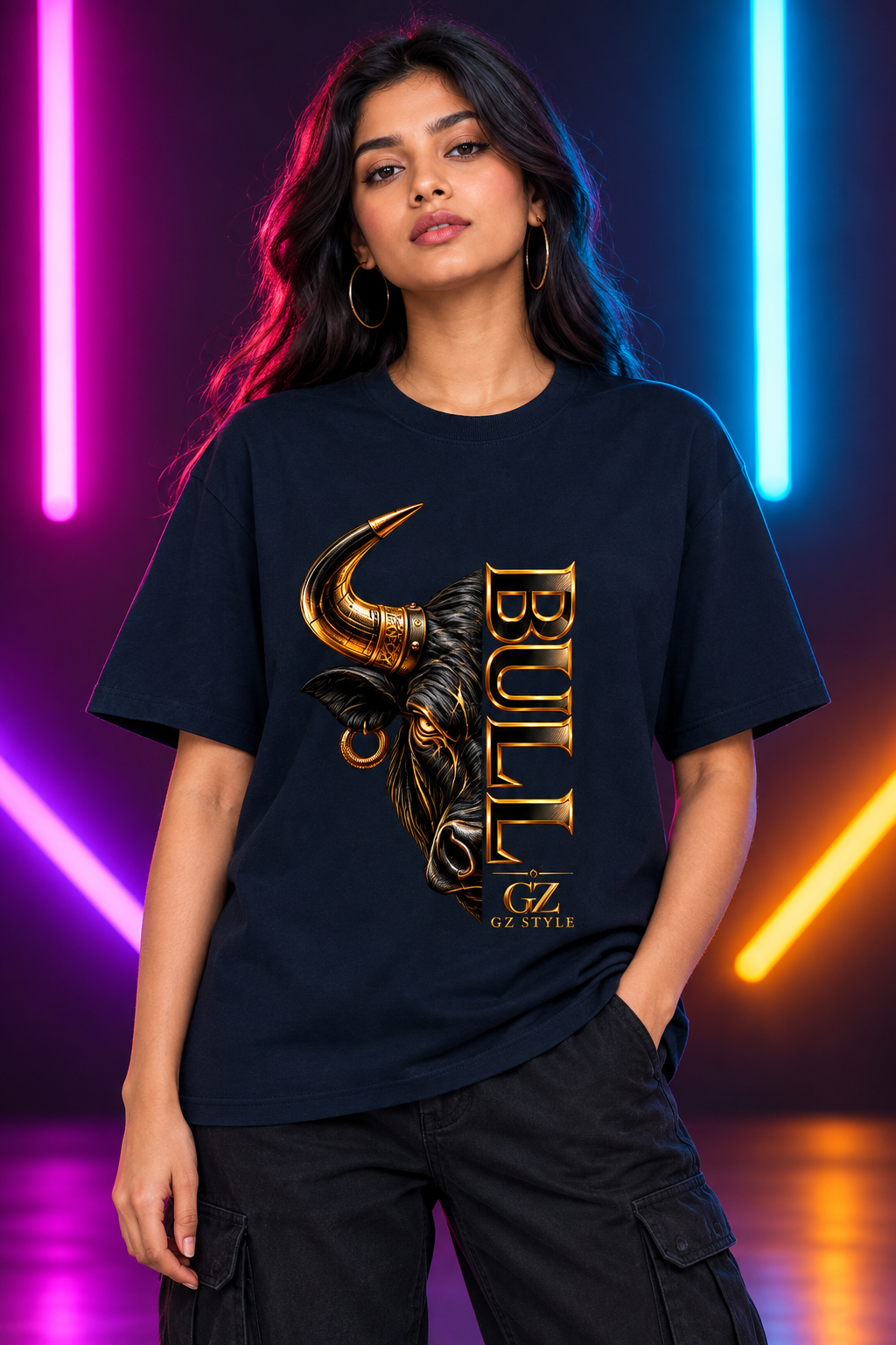 Navy Blue female model