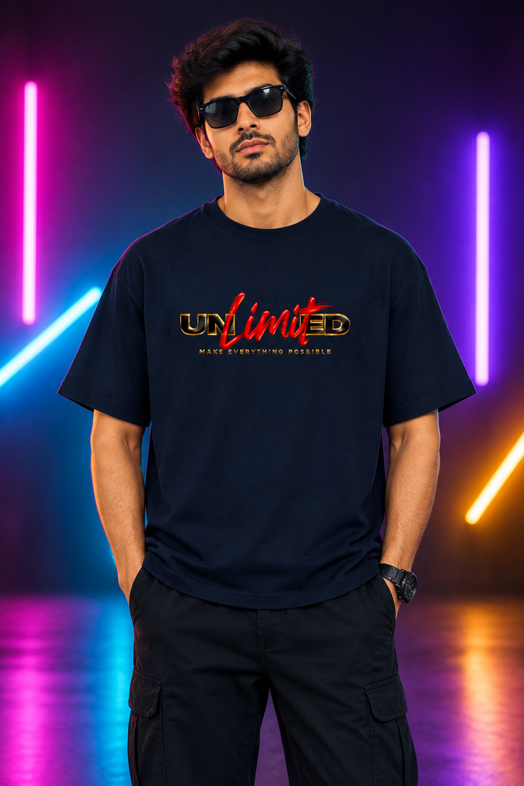 Navy Blue male model