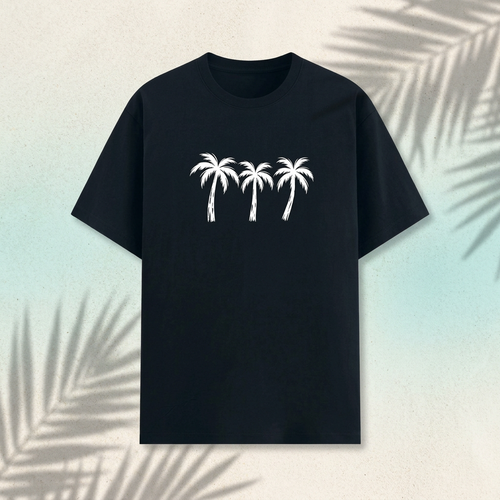 Navy Blue palm design preview