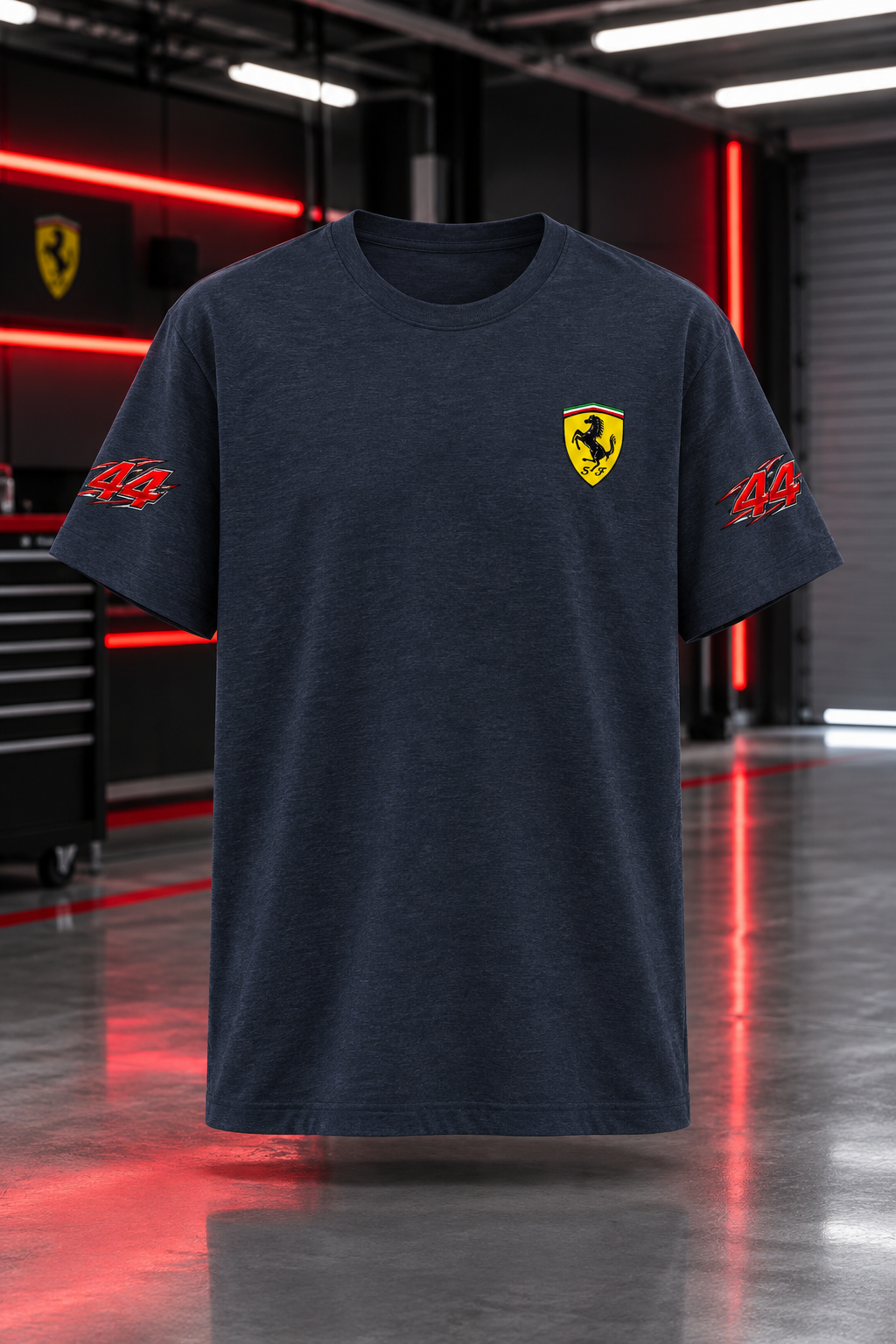 Navy Melange mockup front