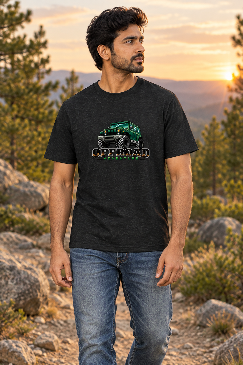 OFF ROAD Black Melange male model