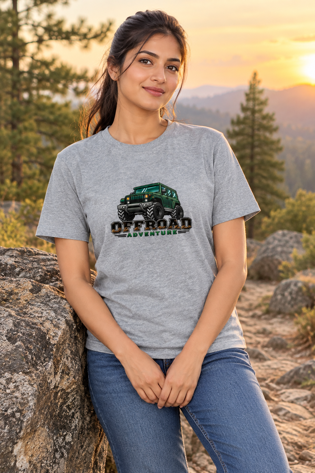 OFF ROAD Grey Melange female model