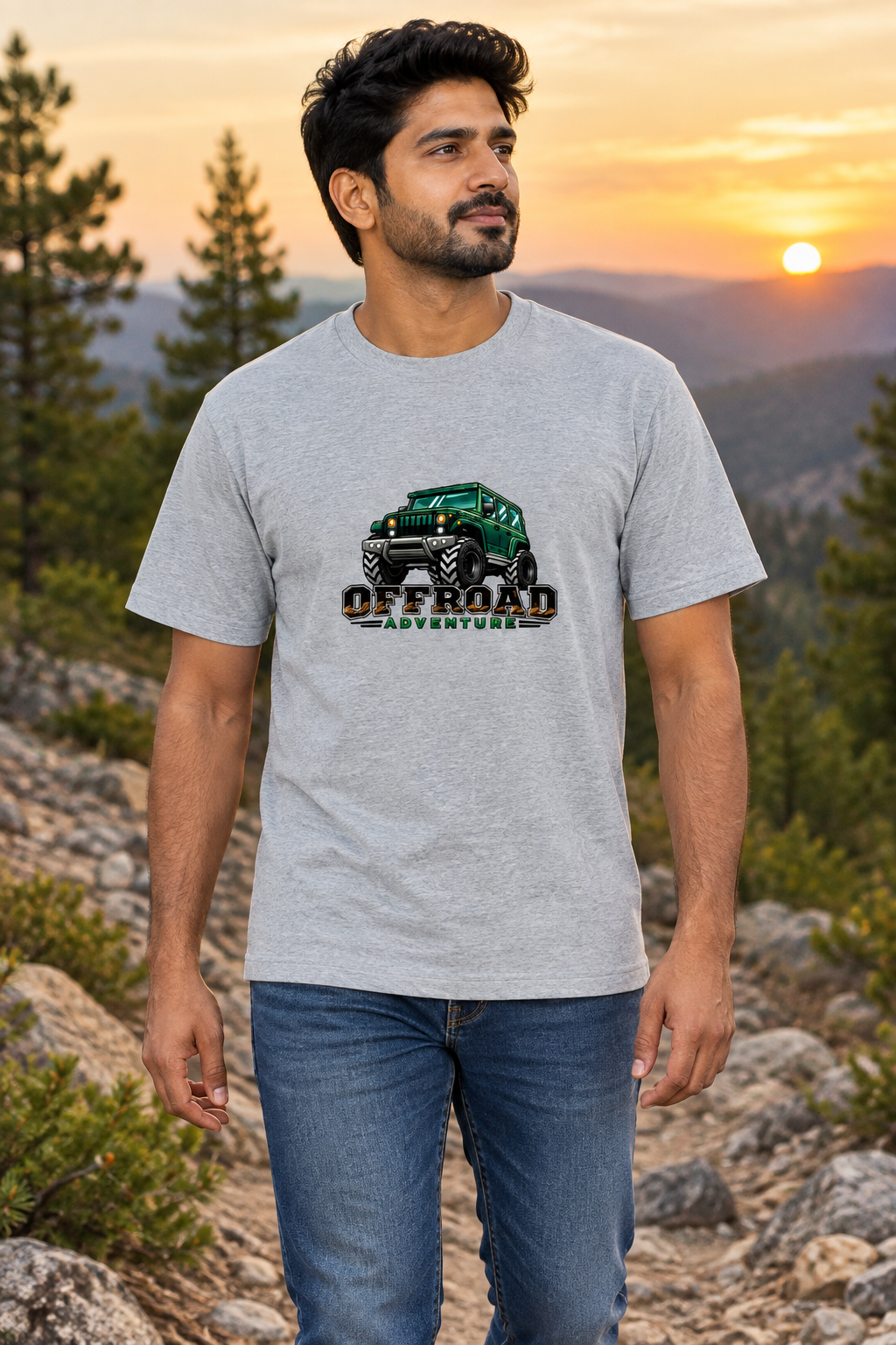 OFF ROAD Grey Melange male model
