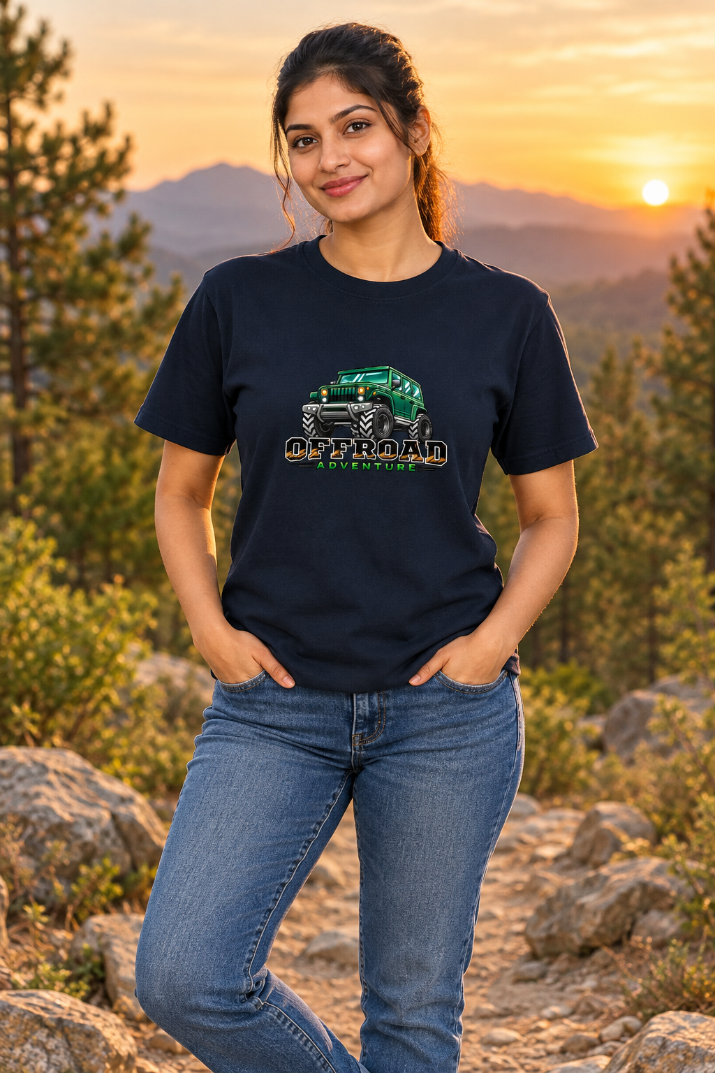 OFF ROAD Navy Blue female model