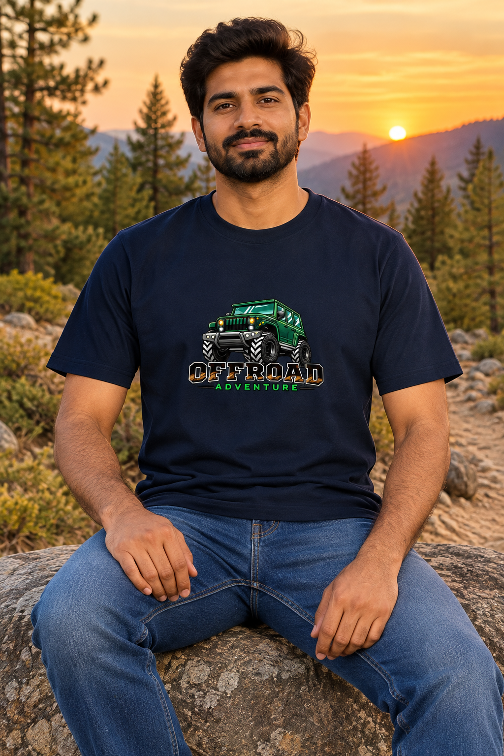 OFF ROAD Navy Blue male model