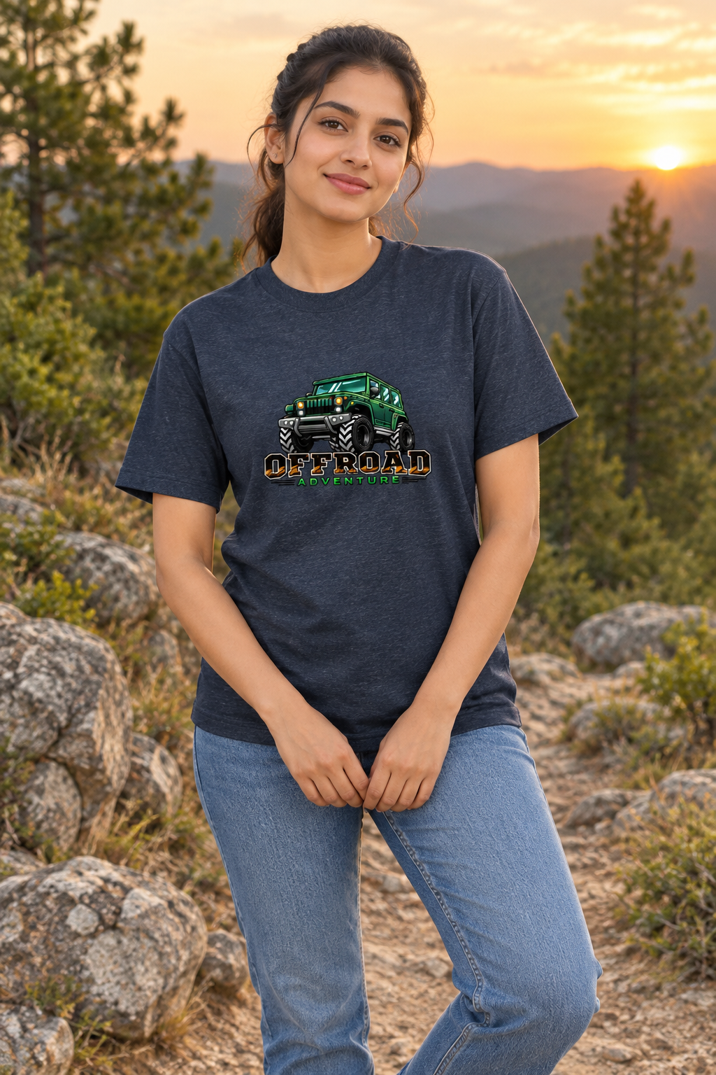 OFF ROAD Navy Melange female model