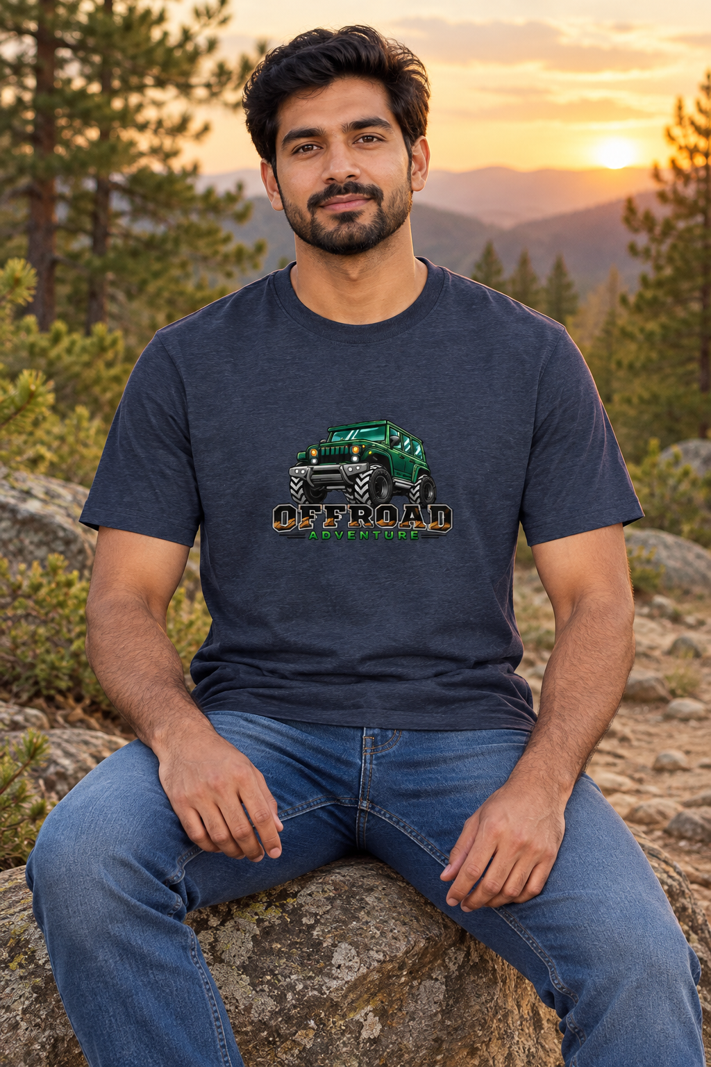 OFF ROAD Navy Melange male model