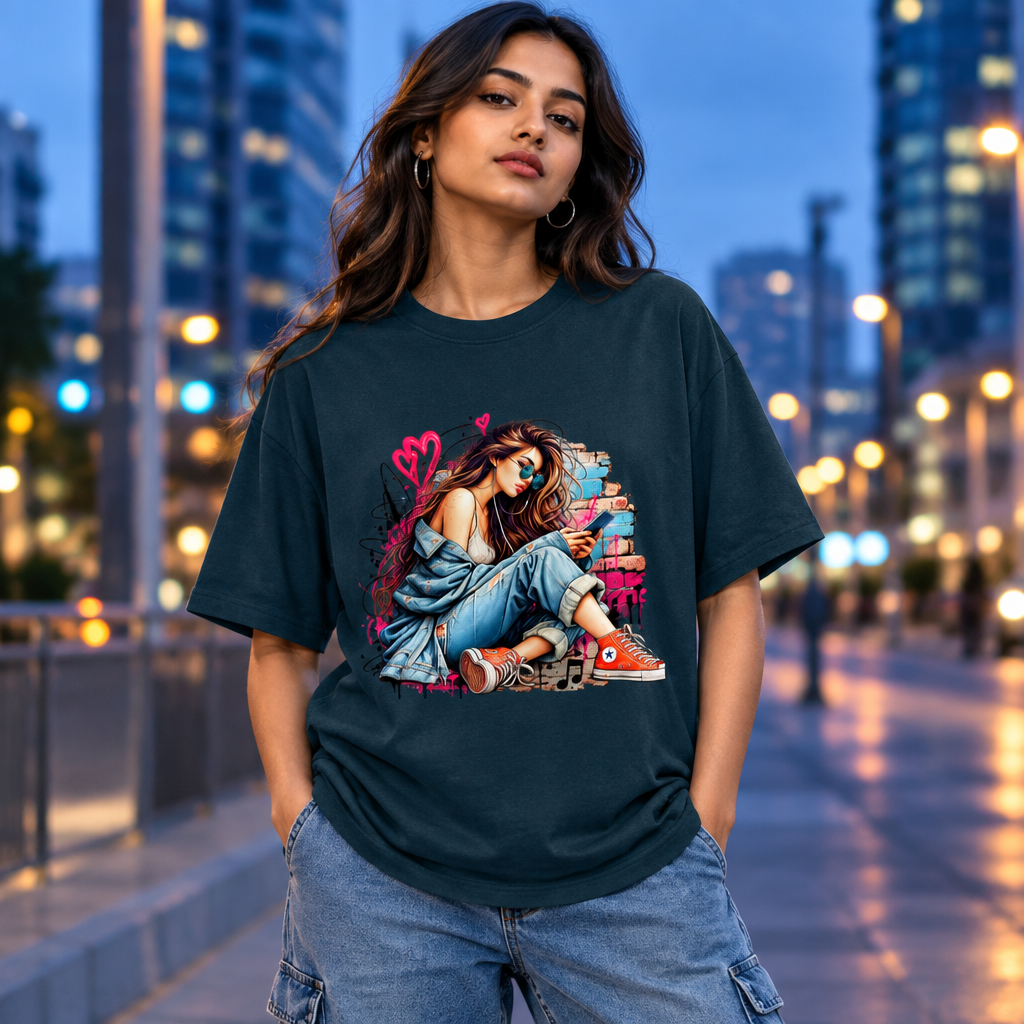 Petrol Blue adult Indian female model