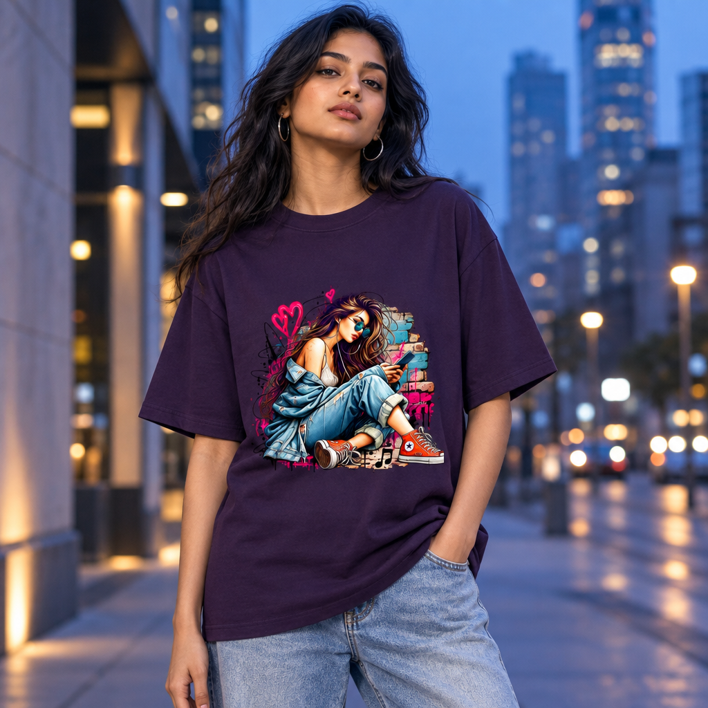 Purple adult Indian female model