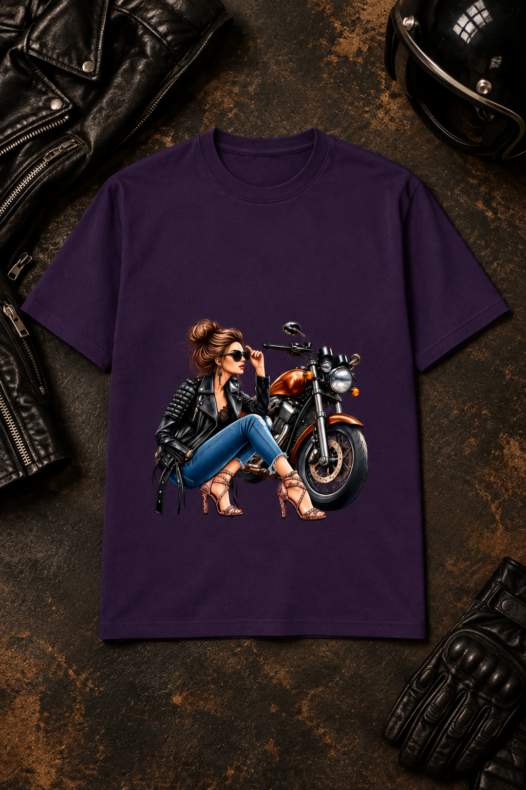 Purple biker design