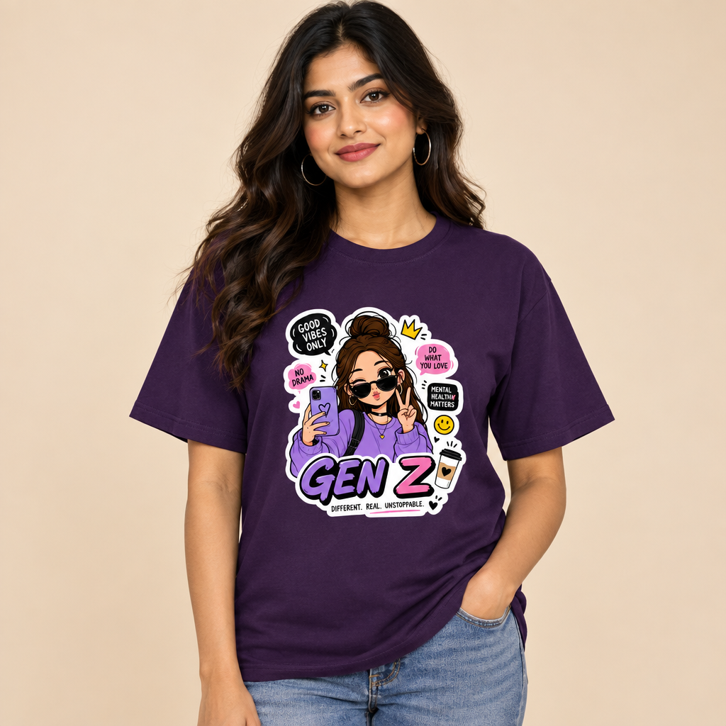 Purple female model preview